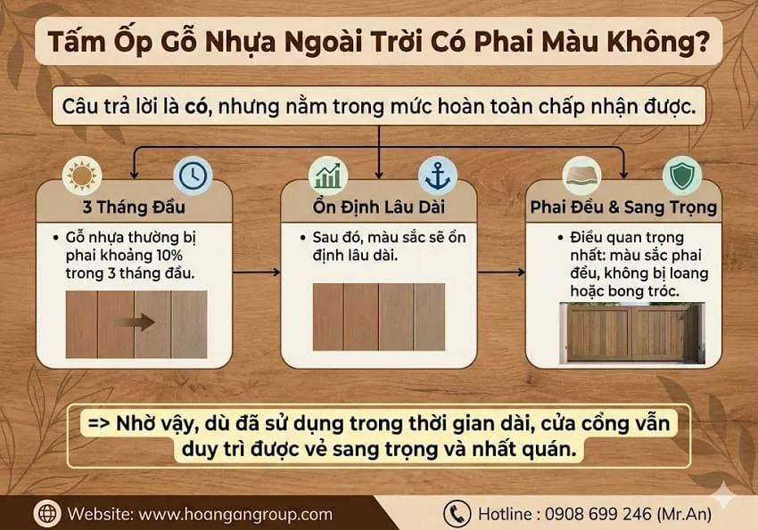 Tấm Ốp Gỗ Nhựa Ngoài Trời Có Phai Màu Không? Tấm Ốp Gỗ Nhựa Ngoài Trời Có Phai Màu Không?