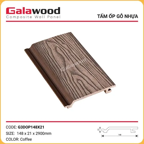 Tấm Ốp Gỗ Nhựa Ngoài Trời Galawood Mang Lại Vẻ Đẹp Sang Trọng