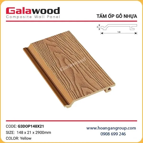 Tấm Ốp Gỗ Nhựa Vân 3D Galawood Tại Củ Chi TPHCM