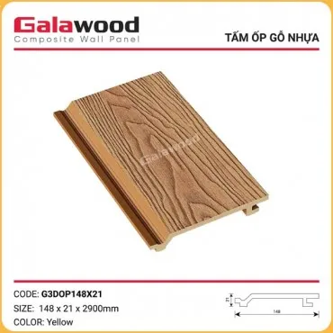 Tấm Ốp Gỗ Nhựa Ngoài Trời Galawood G3DOP148X21 Yellow		
