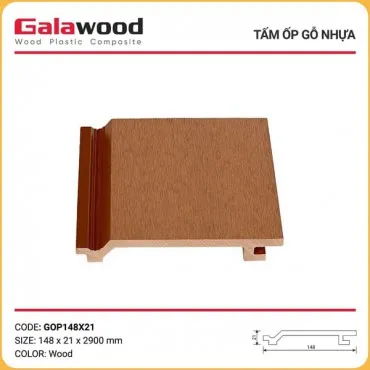 Tấm Ốp Gỗ Nhựa Ngoài Trời Galawood GOP148X21 Wood