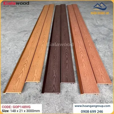 Tấm Ốp Gỗ Nhựa Ngoài Trời Giả Vân Gỗ Galawood GOP148VG