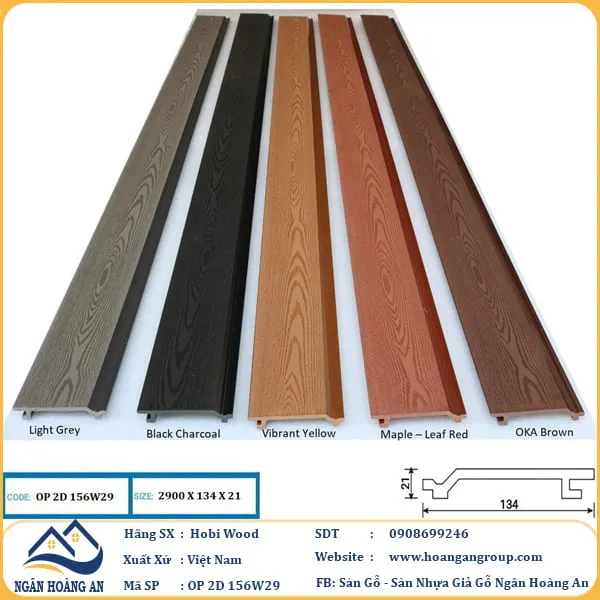 Tấm Ốp Gỗ Nhựa Ngoài Trời Hobi Wood