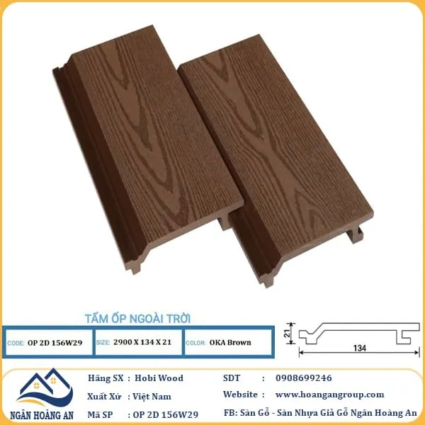 Tấm Ốp Gỗ Nhựa Ngoài Trời Hobi Wood Tại Củ Chi TPHCM