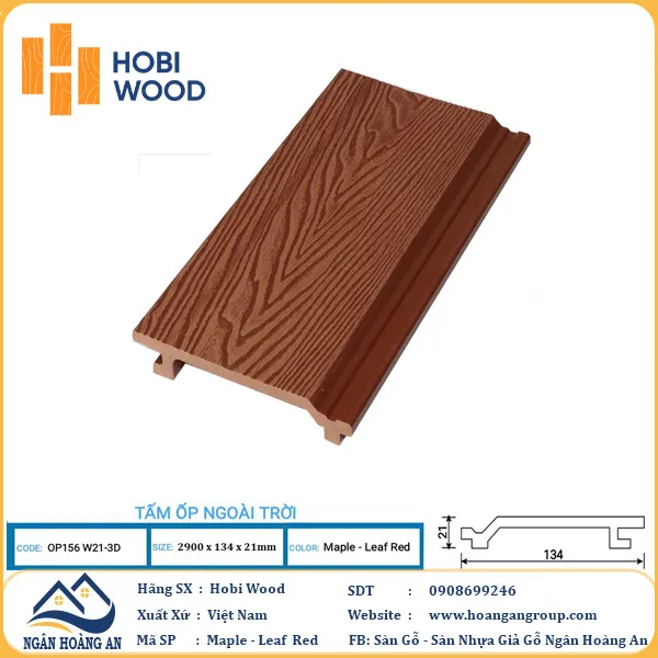 Tấm Ốp Gỗ Nhựa Ngoài Trời Hobi Wood Tại Củ Chi TPHCM