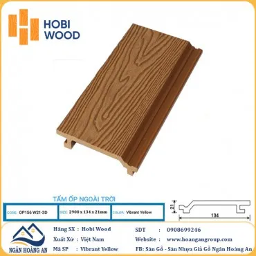 Tấm Ốp Gỗ Nhựa Ngoài Trời Hobi Wood Vân 3D Vibrant Yellow