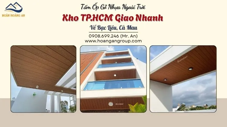 Tấm Ốp Gỗ Nhựa Ngoài Trời Kho TP.HCM Giao Nhanh Về Bạc Liêu, Cà Mau