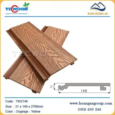  Gỗ Nhựa Ốp Tường Ngoài Trời TecWood TWZ148 Yellow