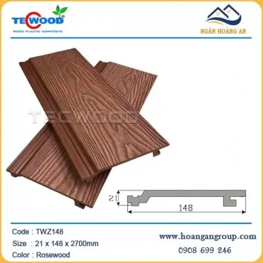  Gỗ Nhựa Ốp Trần Ngoài Trời TecWood TWZ148 Rosewood