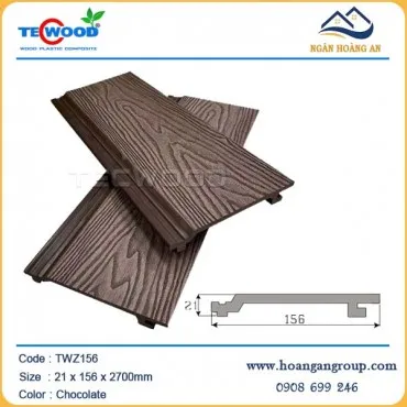 Tấm Ốp Gỗ Nhựa Ngoài Trời TecWood TWZ156 Chocolate