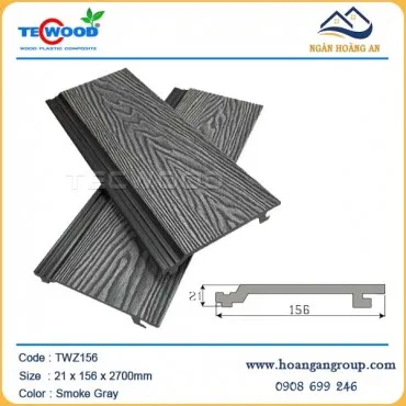 Tấm Ốp Gỗ Nhựa Ngoài Trời TecWood TWZ156 Smoke Gray