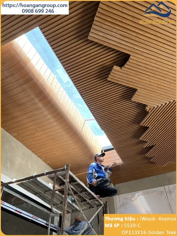 Tấm Ốp Gỗ Nhựa Phủ ASA Lam Sóng Nhựa Giả Gỗ Ốp Trần Tại Long Thành Đồng Nai Tấm Ốp Gỗ Nhựa Phủ ASA Lam Sóng Nhựa Giả Gỗ Ốp Trần Tại Long Thành Đồng Nai