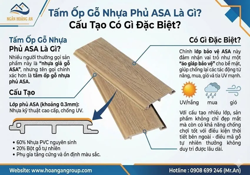 Tấm Ốp Gỗ Nhựa Phủ ASA Là Gì? Cấu Tạo Có Gì Đặc Biệt?
