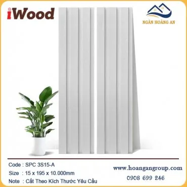 Tấm Ốp Lam 3 Sóng Màu Trắng iWood 3S15-A