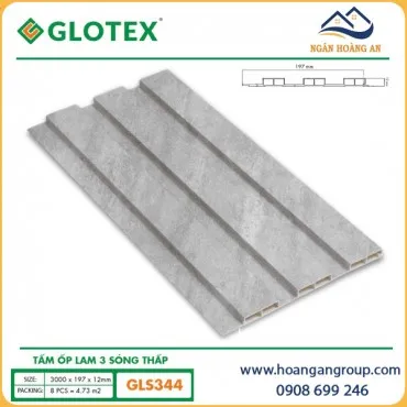 Tấm Ốp Lam 3 Sóng Thấp Giả Bê Tông Glotex GLS344