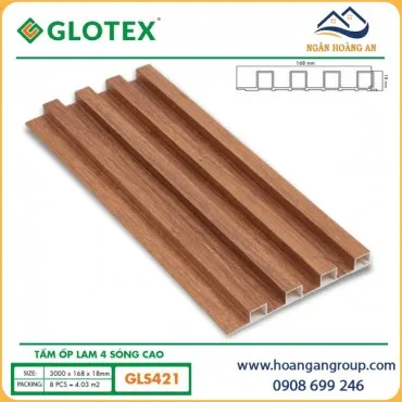 Tấm Ốp Lam 4 Sóng Cao Nhựa Giả Gỗ Glotex GLS421