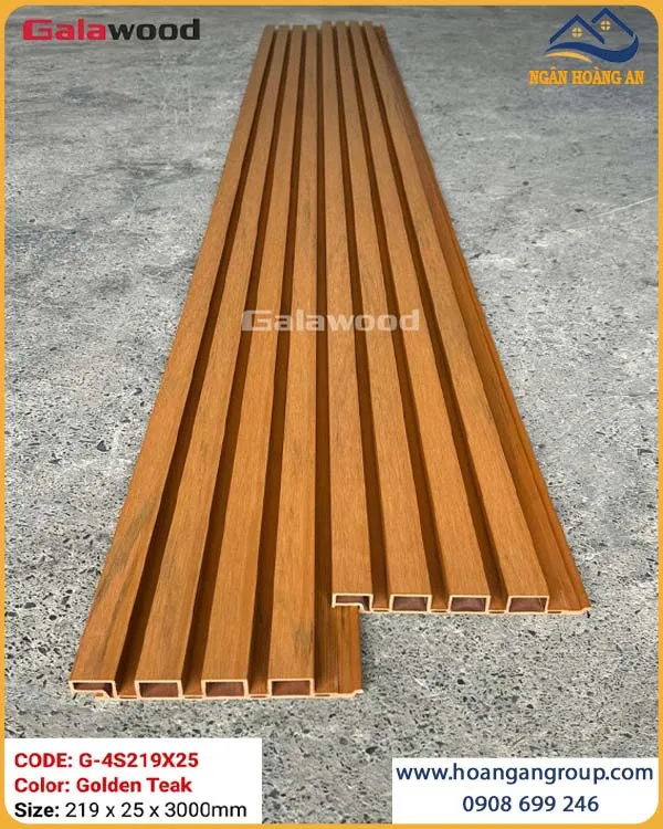 Lam 4 Sóng Ngoài Trời Phủ ASA Galawood G-4S219X25 Golden Teak Lam 4 Sóng Ngoài Trời Phủ ASA Galawood G-4S219X25 Golden Teak