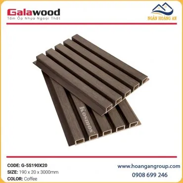 Tấm Ốp Lam 5 Sóng Ngoài Trời ASA Galawood G-5S190X20 Coffee