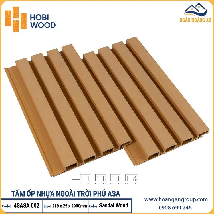 Tấm Ốp Lam Sóng ASA Hobiwood 4SASA002 Sandal Wood
