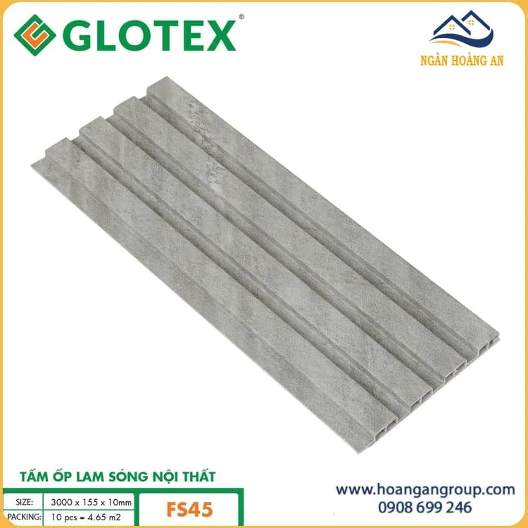 Tấm Ốp Lam Sóng Giả Vân Bê Tông Glotex FS45 Tấm Ốp Lam Sóng Giả Vân Bê Tông Glotex FS45