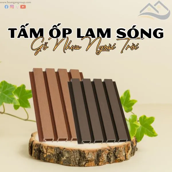 Tấm Ốp Lam Sóng Gỗ Nhựa Ngoài Trời