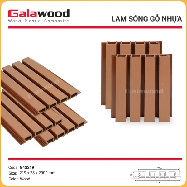 Tấm Ốp Lam Sóng Gỗ Nhựa Ngoài Trời Galawood Tại Quận 1 TPHCM Tấm Ốp Lam Sóng Gỗ Nhựa Ngoài Trời Galawood Tại Quận 1 TPHCM