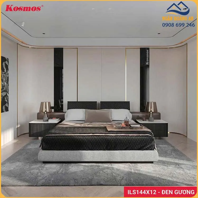 Tấm Ốp Lam Sóng Inox 304 Kosmos ILS144X12-DG Đen Gương