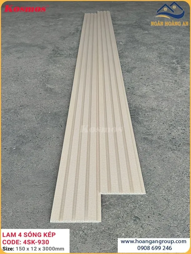 Tấm Ốp Lam 4 Sóng Kép Kosmos Giả Vân Vải 4SK-930 Tấm Ốp Lam 4 Sóng Kép Kosmos Giả Vân Vải 4SK-930