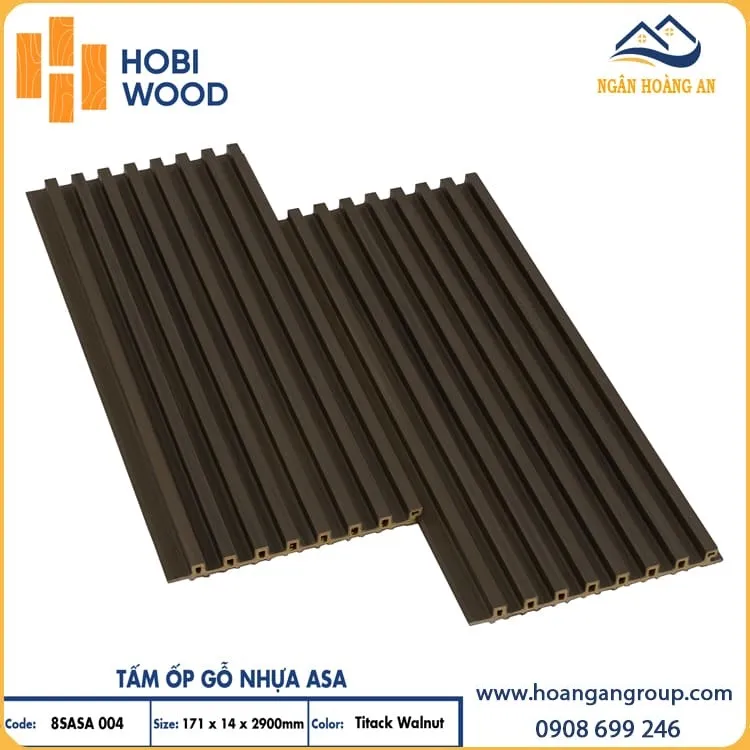 Lam Sóng Ngoài Trời Phủ ASA Hobiwood 8SASA004 Titack Walnut