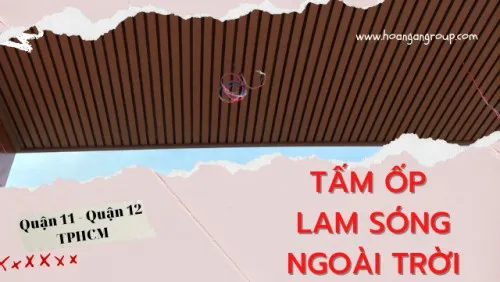 Tấm Ốp Trần Lam Sóng Gỗ Nhựa Ngoài Trời Tại Quận 11, Quận 12 TPHCM