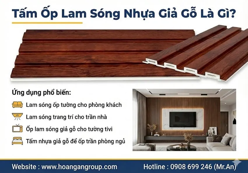Tấm Ốp Lam Sóng Nhựa Giả Gỗ Là Gì?