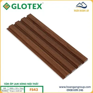 Tấm Ốp Lam Sóng Nhựa Giả Vân Gỗ Glotex FS43