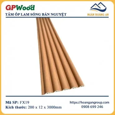 Tấm Ốp Lam Sóng Tròn Giả Gỗ GPWood FX19 