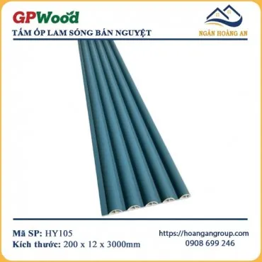 Tấm Ốp Lam Sóng Tròn GPWood HY105 Màu Xanh 