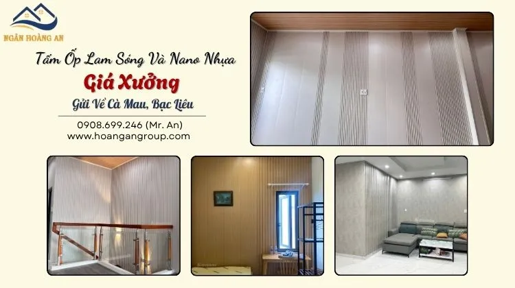 Tấm Ốp Lam Sóng Và Nano Nhựa Giá Xưởng Gửi Về Cà Mau, Bạc Liêu