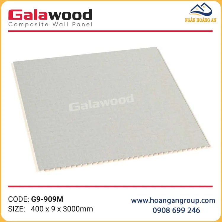 Tấm Ốp Tường Nano Nhựa Vân Vải Kem Galawood G9-909M