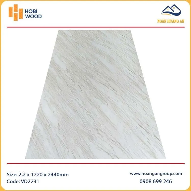Tấm Ốp Nhựa PVC Giả Vân Đá Ốp Tường Hobiwood VD2231