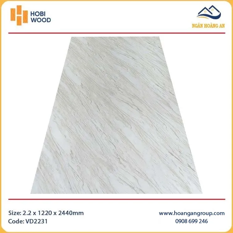 Tấm Ốp Nhựa PVC Giả Vân Đá Ốp Tường Hobiwood VD2231 Tấm Ốp Nhựa PVC Giả Vân Đá Ốp Tường Hobiwood VD2231