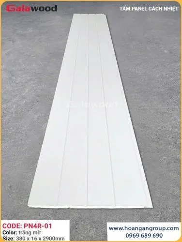 Tấm Ốp Panel Cách Nhiệt Galawood PN4R-01 Trắng Mờ