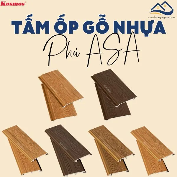 Tấm Ốp Gỗ Nhựa Ngoài Trời Kosmos Phủ ASA Tấm Ốp Gỗ Nhựa Ngoài Trời Kosmos Phủ ASA