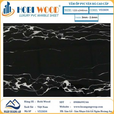 Tấm Nhựa Ốp Tường PVC Giả Đá Hobi Wood VD2604 Dày 2.6mm