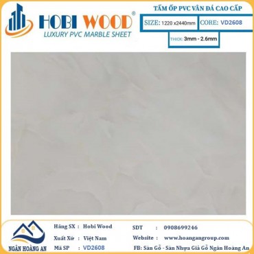 Tấm Nhựa Ốp Tường PVC Giả Đá Hobi Wood VD2608 Dày 2.6mm
