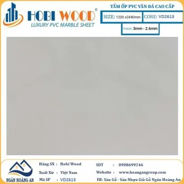 Tấm Nhựa Ốp Tường PVC Giả Đá Hobi Wood VD2613 Dày 2.6mm
