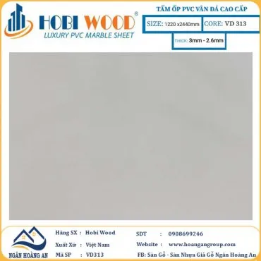 Tấm Nhựa Ốp Tường PVC Giả Đá Hobi Wood VD313 Dày 3.0mm
