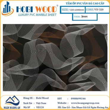 Tấm Nhựa Ốp Tường PVC Giả Đá Hobi Wood VD320 Dày 3.0mm