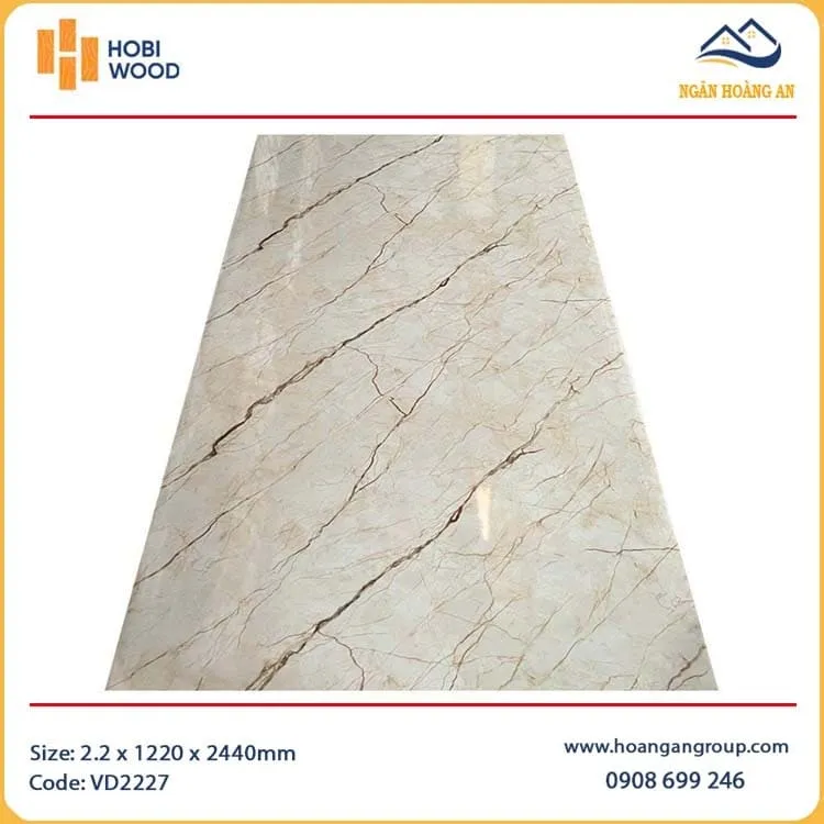Tấm Ốp PVC Ốp Tường Nhựa Giả Đá Hobiwood VD2227