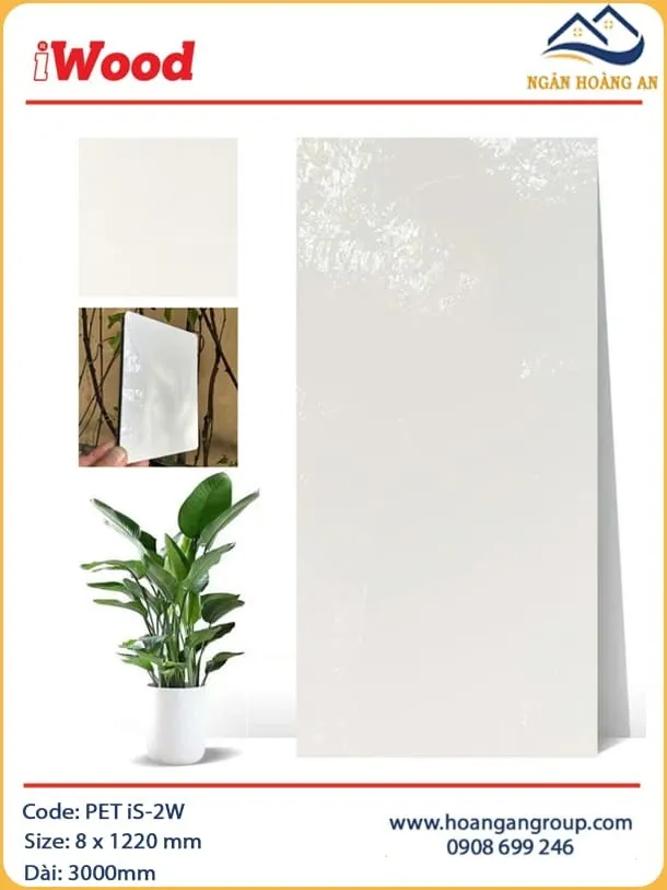 Tấm Ốp Sợi Than Tre Đa Năng Phủ PET iWood iS-2W