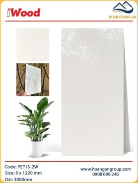 Tấm Ốp Sợi Than Tre Đa Năng Phủ PET iWood iS-2W