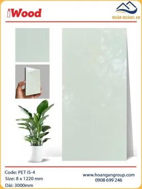 Tấm Ốp Sợi Than Tre Đa Năng Phủ PET iWood iS-4