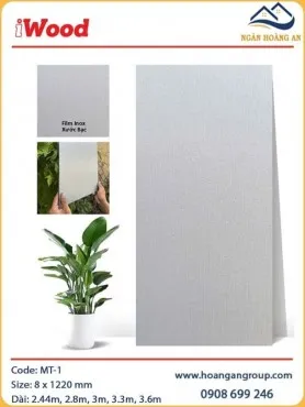 Tấm Ốp Sợi Than Tre Iwood Vân Kim Loại iWood MT-1